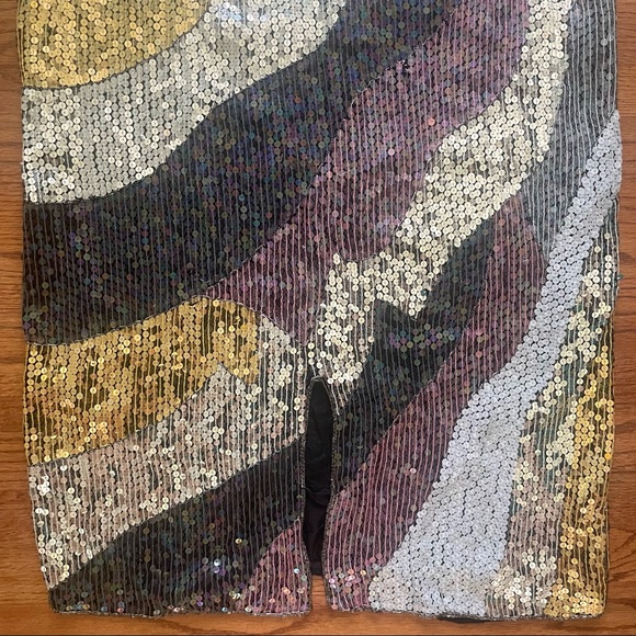 Jean for Joseph Le Bon multicolor sequin silk dress size L - Picture 12 of 16